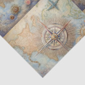 Een nautisch kompas serie ontwerp 15 tissuepapier (Detail)