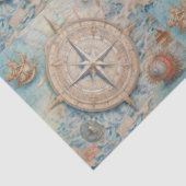 Een nautisch kompas serie ontwerp 21 tissuepapier (Detail)