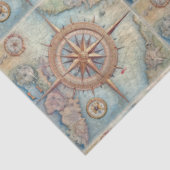 Een nautisch kompas serie ontwerp 22 tissuepapier (Detail)