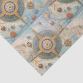 Een nautisch kompas serie ontwerp 23 tissuepapier (Detail)