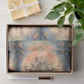 Een nautisch kompas serie ontwerp 24 tissuepapier (Geschenk)