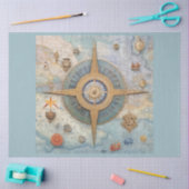 Een nautisch kompas serie ontwerp 2 tissuepapier (Craft)