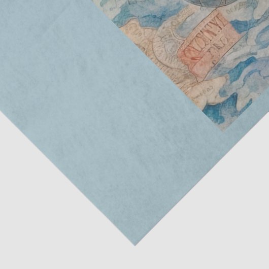 Een nautisch kompas serie ontwerp 4 tissuepapier (Detail)