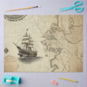 Een nautische kaart serie ontwerp 10 tissuepapier (Craft)