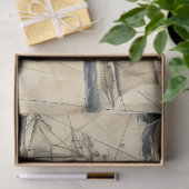 Een nautische kaart serie ontwerp 1 tissuepapier (Geschenk)