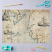 Een nautische kaart serie ontwerp 1 tissuepapier (Craft)