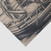 Een nautische kaart serie ontwerp 2 tissuepapier (Detail)