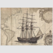 Een nautische kaart serie ontwerp 5 tissuepapier (Voorkant)