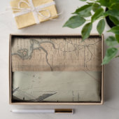 Een nautische kaart serie ontwerp 7 tissuepapier (Geschenk)