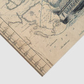 Een nautische kaart serie ontwerp 8 tissuepapier (Detail)