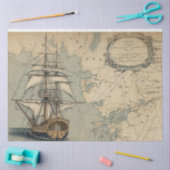 Een nautische kaart serie ontwerp 9 tissuepapier (Craft)