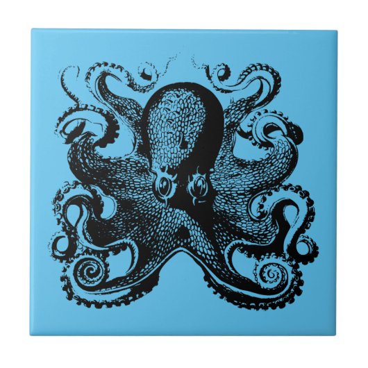 Een nautische reis voor uw  octopus tegeltje (Voorkant)