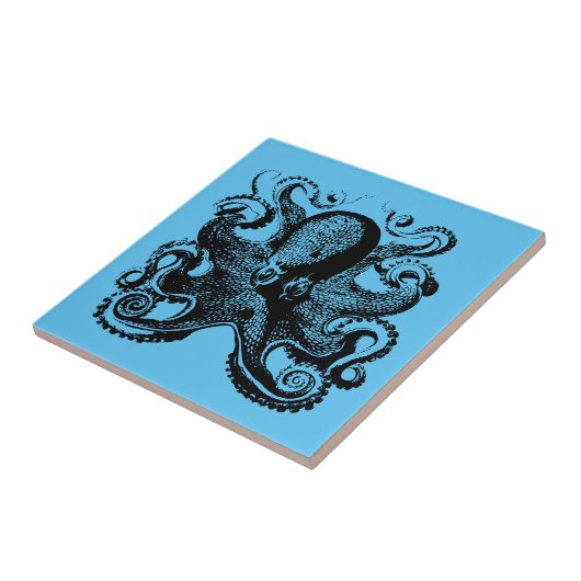 Een nautische reis voor uw  octopus tegeltje (Zijkant)