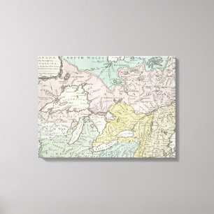 Een nauwkeurige kaart van Canada, 1761 Canvas Afdruk