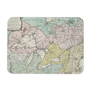 Een nauwkeurige kaart van Canada, 1761 Magneet