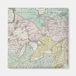 Een nauwkeurige kaart van Canada, 1761 Magneet