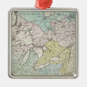 Een nauwkeurige kaart van Canada, 1761 Metalen Ornament