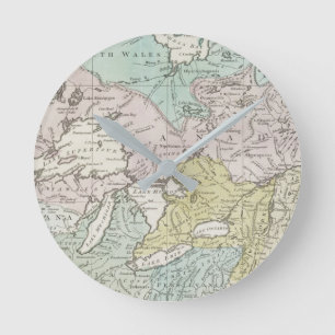 Een nauwkeurige kaart van Canada, 1761 Ronde Klok