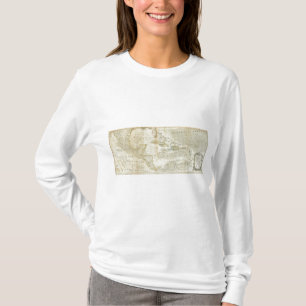 Een nauwkeurige kaart van het zuidelijke deel van t-shirt
