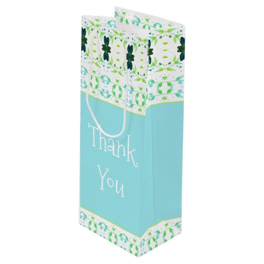 Een nauwkeurige ontwerpdruk wijn cadeautas (Voorkant Gekanteld)