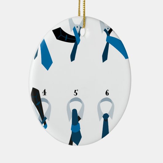Een Necktie binden Keramisch Ornament (Rechts)
