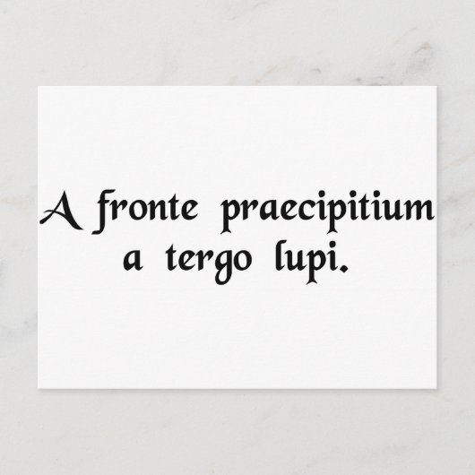 Een neerslag vooraan, wolven achter briefkaart (Voorkant)