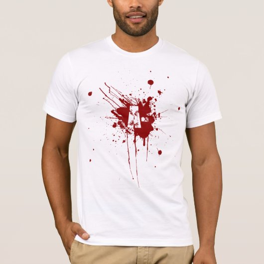 Een negatief bloedtype donatie Vampier Zombie T-shirt (Voorkant)