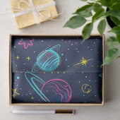 Een Neon Cosmos-serie ontwerp 3 Tissuepapier (Geschenk)