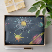 Een Neon Cosmos-serie ontwerp 4 Tissuepapier (Geschenk)