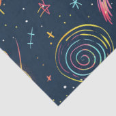 Een Neon Cosmos-serie ontwerp 4 Tissuepapier (Detail)