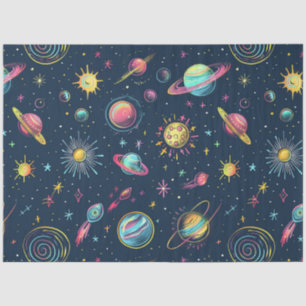 Een Neon Cosmos-serie ontwerp 4 Tissuepapier