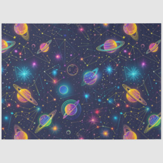Een Neon Cosmos-serie ontwerp 5 Tissuepapier