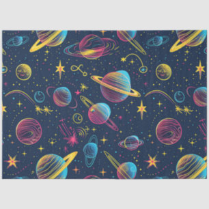 Een Neon Cosmos-serie ontwerp 7 Tissuepapier