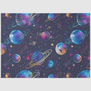Een Neon Cosmos-serie ontwerp 9 Tissuepapier