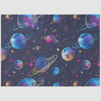 Een Neon Cosmos-serie ontwerp 9 Tissuepapier