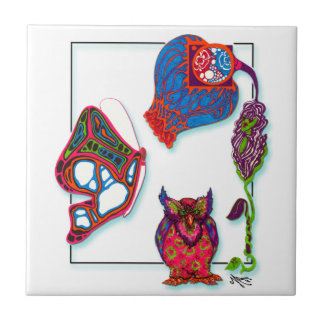 Een Neon Doodle Tile Tegeltje