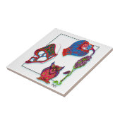 Een Neon Doodle Tile Tegeltje (Zijkant)