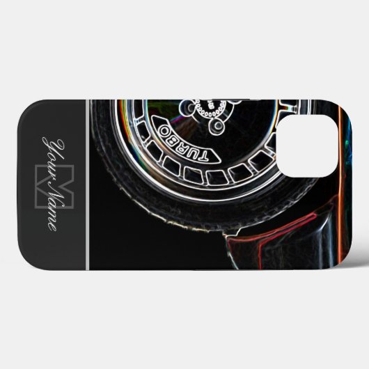 Een neon-Pop-Art turboband met Monogram! Case-Mate iPhone Case (Achterkant (horizontaal))