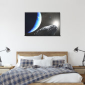 Een Neptunus kleine maan hippokamp. Canvas Afdruk (Insitu (Slaapkamer))
