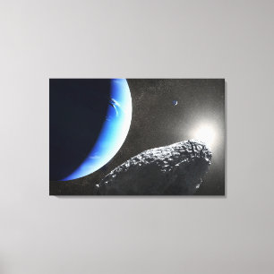 Een Neptunus kleine maan hippokamp. Canvas Afdruk