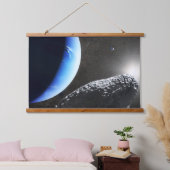 Een Neptunus kleine maan hippokamp. Hangend Wandkleed (Slaapkamer)