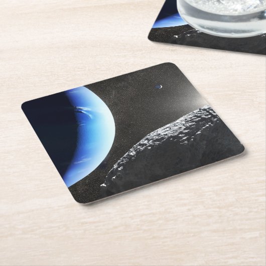 Een Neptunus kleine maan hippokamp. Kartonnen Onderzetters (Schuin)