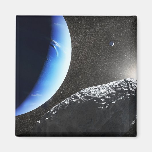 Een Neptunus kleine maan hippokamp. Magneet (Voorkant)