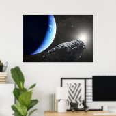 Een Neptunus kleine maan hippokamp. Poster (Thuiskantoor)