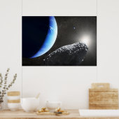 Een Neptunus kleine maan hippokamp. Poster (Keuken)