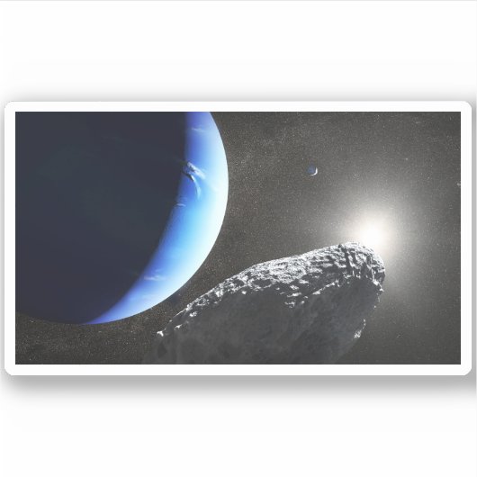 Een Neptunus kleine maan hippokamp. Sticker (Voorkant)