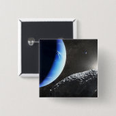 Een Neptunus kleine maan hippokamp. Vierkante Button 5,1 Cm (Voorkant /achterkant)