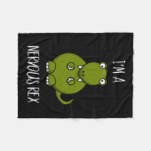 Een Nervous Rex Comedy Angst Dino T-rex Fleece Deken (Voorkant (Horizontaal))