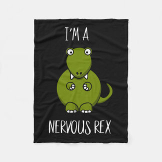 Een Nervous Rex Comedy Angst Dino T-rex Fleece Deken