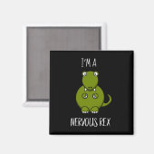 Een Nervous Rex Comedy Angst Dino T-rex Magneet (Voorkant / Achterkant)